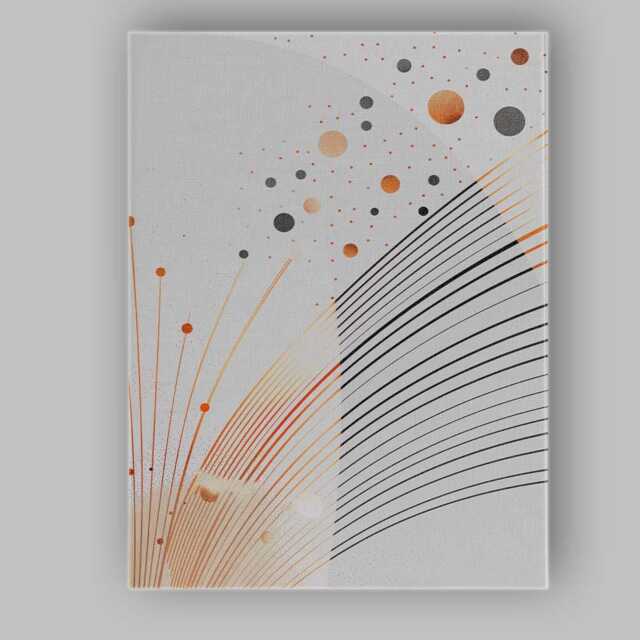 Modern Geometric Cosmic Lines & Dotted Abstract Canvas Wall Art Print Decor Picture Ready To Hang - image 1