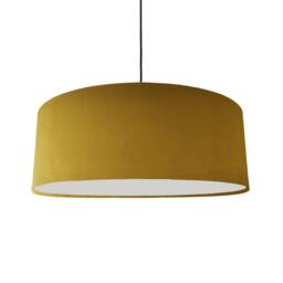 Extra Large Mustard Velvet Lampshade With Diffuser - thumbnail 1