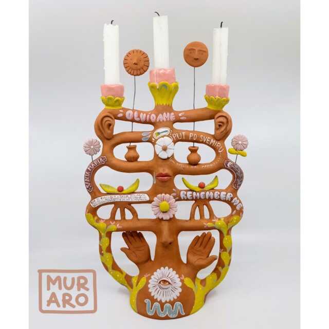 Custom Tree Of Life Candelabra - Handmade Ceramic Wedding Gift - image 1
