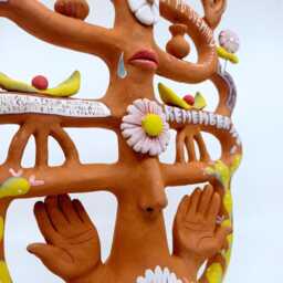 Custom Tree Of Life Candelabra - Handmade Ceramic Wedding Gift - thumbnail 3