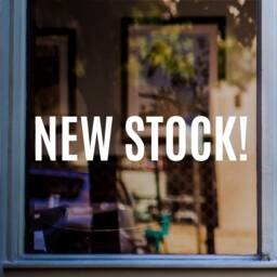 New Stock Shop Window Sticker Retail Display Graphics Vinyl Decal - thumbnail 1
