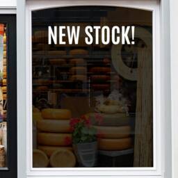 New Stock Shop Window Sticker Retail Display Graphics Vinyl Decal - thumbnail 2