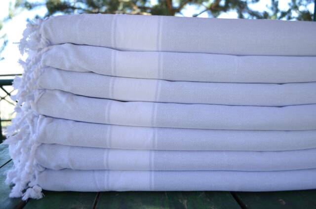 Gray & White Towel, Turkish Towel, Hammam Towel, Peshtemal, 40 - image 1