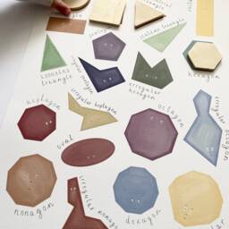 Maths Shapes Nursery Playroom Poster Print, Montessori Homeschool Artwork Decor - thumbnail 3