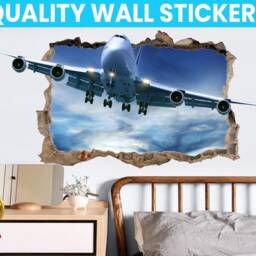 Air Plane Personalised Wall Decal Sticker Mural Poster Print Art Home Bedroom Office Decoration - thumbnail 2