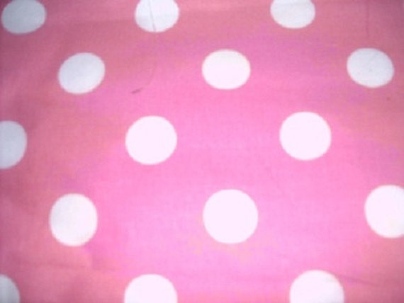 Madiebs Pink & White Polka Dot Custom Crib Or Toddler Flat Sheet With Pillowcase