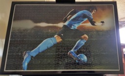 Lionel Messi in Action 1000Pc Puzzle Wall Art, Professionally Custom Framed - thumbnail 1