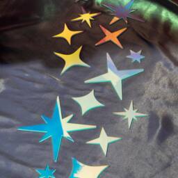x-Large Sparkle Art Experience - Set Of 15 Wavy Acrylic Holographic Decoration Set, Wiggly Sparkly Art Mirrors, Wall - thumbnail 2