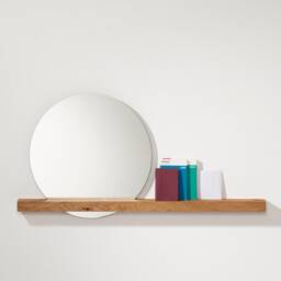 Wall Mirror Made Of Oak With Practical Shelf - thumbnail 3