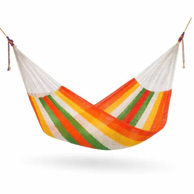 Habanero Hammock Made With Thick Nylon Thread - Traditional Mayan Hammocks Customs Taxes Included - image 1