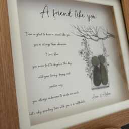 Personalised Best Friend Pebble Picture - Art Birthday Christmas Gift Gifts For Her - thumbnail 2