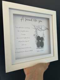 Personalised Best Friend Pebble Picture - Art Birthday Christmas Gift Gifts For Her - thumbnail 1
