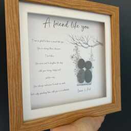 Personalised Best Friend Pebble Picture - Art Birthday Christmas Gift Gifts For Her - thumbnail 3