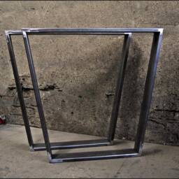 Handmade Reverse Trapezium Steel Table Legs Industrial Dining, Desk, Bar - thumbnail 4