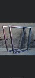 Handmade Reverse Trapezium Steel Table Legs Industrial Dining, Desk, Bar - thumbnail 1