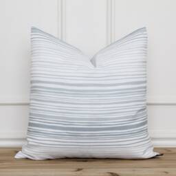 Blue & White Outdoor Pillow Cover - Watercolor Throw Accent Patio Sterling - thumbnail 2