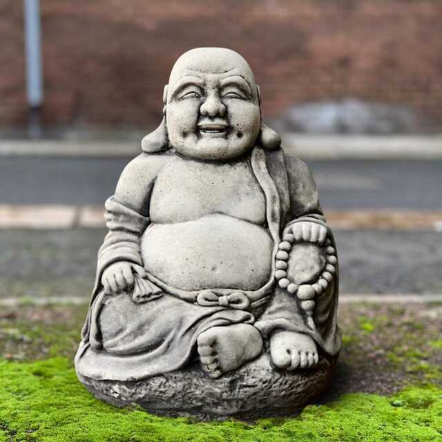 Sitting Buddha Sculpture Relaxing Figurine Concrete Relaxing Decoration Japanese Ornament Buddha Lover Gift Handmade - image 1
