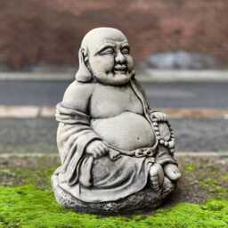 Sitting Buddha Sculpture Relaxing Figurine Concrete Relaxing Decoration Japanese Ornament Buddha Lover Gift Handmade - thumbnail 2