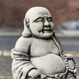 Sitting Buddha Sculpture Relaxing Figurine Concrete Relaxing Decoration Japanese Ornament Buddha Lover Gift Handmade - thumbnail 4