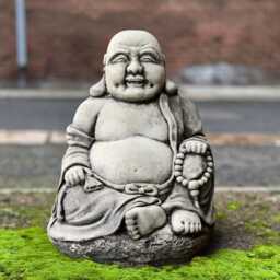 Sitting Buddha Sculpture Relaxing Figurine Concrete Relaxing Decoration Japanese Ornament Buddha Lover Gift Handmade - thumbnail 1