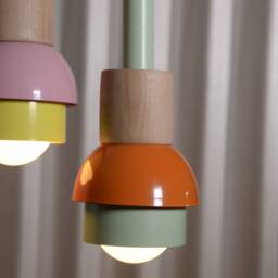Colorful Macaron Pendant Light Handmade Metal Chandelier - thumbnail 3