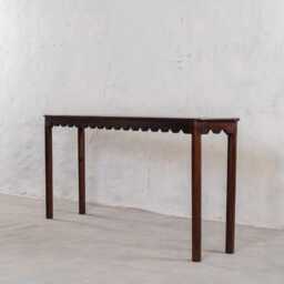 Tarang Console Table Rustic Brown Scalloped Entryway Table - thumbnail 2