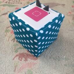 Dots Toniebox Cover/Protective Cover With Name in Old Pink/Red/Petrol/Grey/Pink/Pink White Dots - thumbnail 3