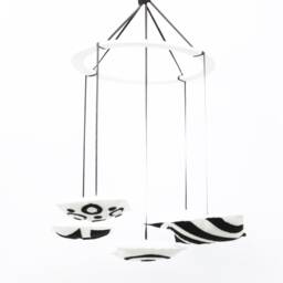 Monochrome Baby Mobile, Geometric Nursery Decor, Montessori Toy - thumbnail 2