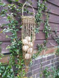 Handmade Willow Bird Feeder Fat Ball Holder, Garden Gift