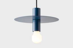 Elvin Ceiling Pendant Hanging Light Navy Blue Kitchen Island Fixture Disc Lamp Shade - thumbnail 1