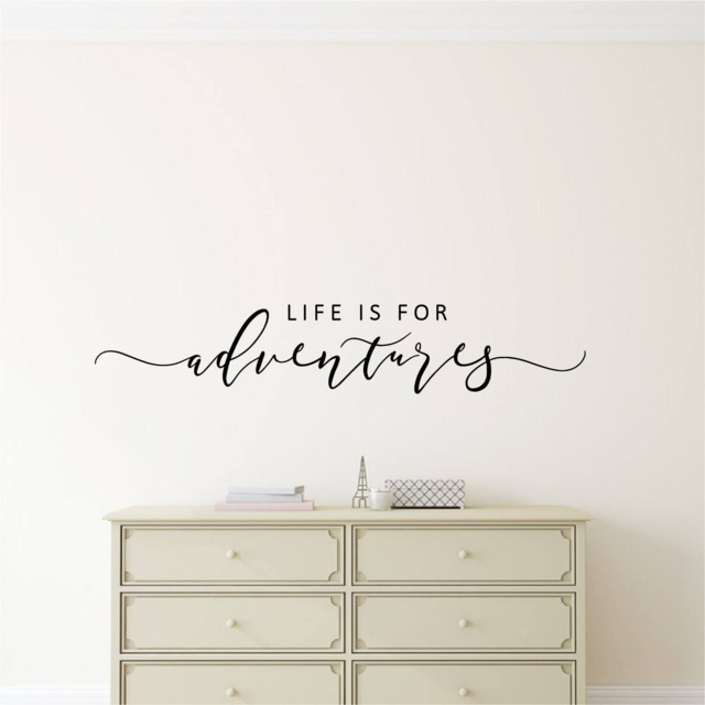Wall Sticker Life Is For Adventures Decal Quote Inspirational Vinyl Decor Travel Cute Motivational Words - image 1