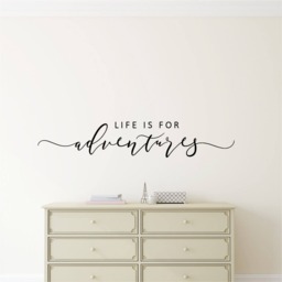 Wall Sticker Life Is For Adventures Decal Quote Inspirational Vinyl Decor Travel Cute Motivational Words - thumbnail 1