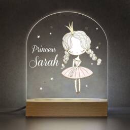 Princess Gifts For Girls Night Light - Custom Printed Name Lamp Kids Bedroom Decor Birthday - thumbnail 3
