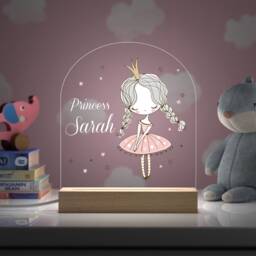Princess Gifts For Girls Night Light - Custom Printed Name Lamp Kids Bedroom Decor Birthday - thumbnail 1