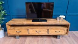 Reclaimed Wood Media Centre, Tv Stand, Industrial Rustic Design