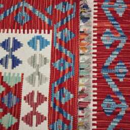 Multicolour Rug, Handmade Artisan Afghan Turkish Scandinavian Navajo Bohemian Flatweave Wool Kilim 154x105 cm - thumbnail 3