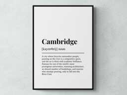 Cambridge Funny Definition Cambridgeshire Gift Wall Art Print - thumbnail 1