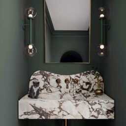 Rectangular Brass Mirror Handmade Bathroom Vanity Wall Decor Mirror - thumbnail 2