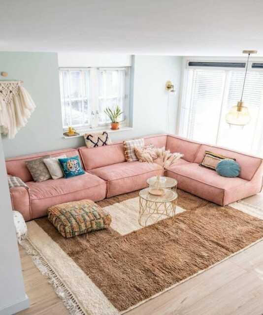Beige White Geometric Moroccan Rug - Living Room Area Rugs Large Decor Shag Hand Tufted Berber Carpet - image 1
