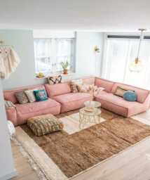 Beige White Geometric Moroccan Rug - Living Room Area Rugs Large Decor Shag Hand Tufted Berber Carpet