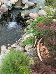 Koi Fish Bronze Sculpture Garden Art Handmade Welded Metal Art Patina Outdoor Garden Decor