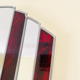 Art Deco Fan Mirror - Autumn Red - thumbnail 2