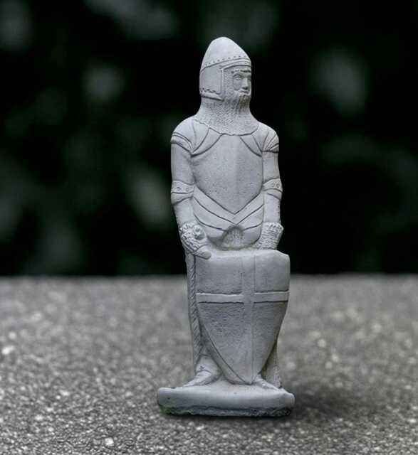 Stone Medieval Soldier Statue Concrete Warrior Sculpture Outdoor Guardian Ornament Guardian Knight Decoration Soldier Lover Gift - image 1