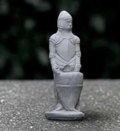 Stone Medieval Soldier Statue Concrete Warrior Sculpture Outdoor Guardian Ornament Guardian Knight Decoration Soldier Lover Gift - thumbnail 1