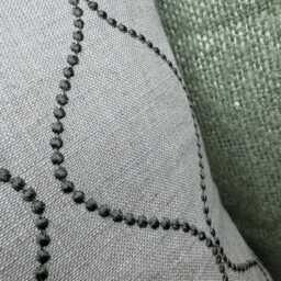Elegant Ogee Embroidered Cushion Cover Green Beige John Lewis Ellewood Knot Fabric Throw Pillow Cover - Double Sided - thumbnail 3