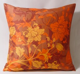 Happy Autumn Floral Decor Throw Dupioni Pillow Cover By Allagraph. Contemporary Decorative Pillows -Gift