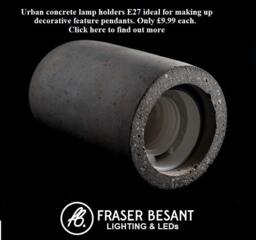 Concrete E27 Pendant Lampholder - thumbnail 1