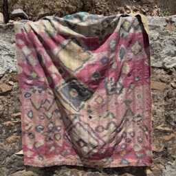 Persian Inspired Digital Print Kantha Quilt Handmade Cotton Bedspread With Traditional Running Stitch Design - thumbnail 2