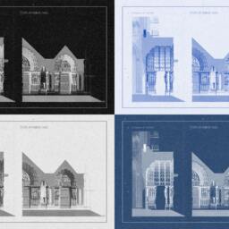 Antique Print Of Chartes Cathedral Architecture Drawings - thumbnail 3