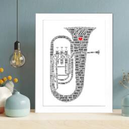 Personalized Brass Instrument Word Art Print - Digital Download - thumbnail 3